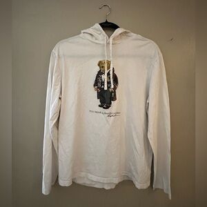 Polo by Ralph Lauren Cream Hoodie with Bear Design